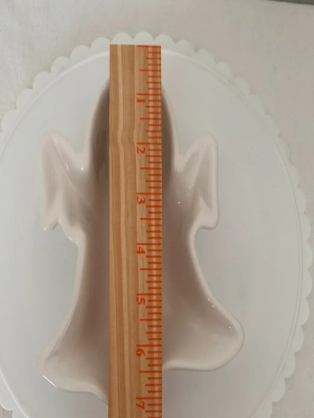 Ceramic White Ghost Halloween Candy Dish Bowl UNUSED